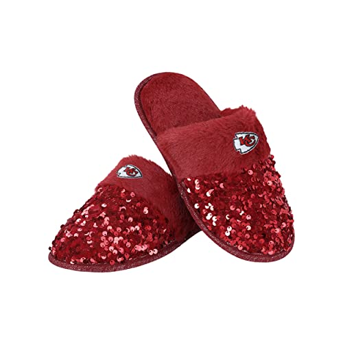 Kansas City Chiefs Sequin Slipper - Womens Extra Large