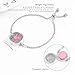 YWLI Essential Oil Diffuser Bracelet Aromatherapy Locket Adjustable Stainless Steel Lotus Bracelet with 10 Pcs Refill Pads for Women Girls