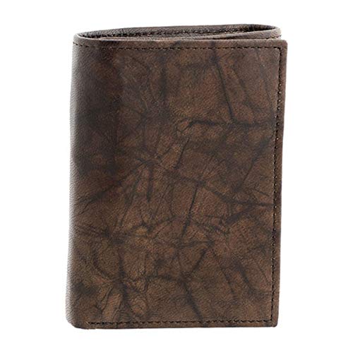 Men's Stafford Leather RFID Trifold Wallet Brown 100% Leather