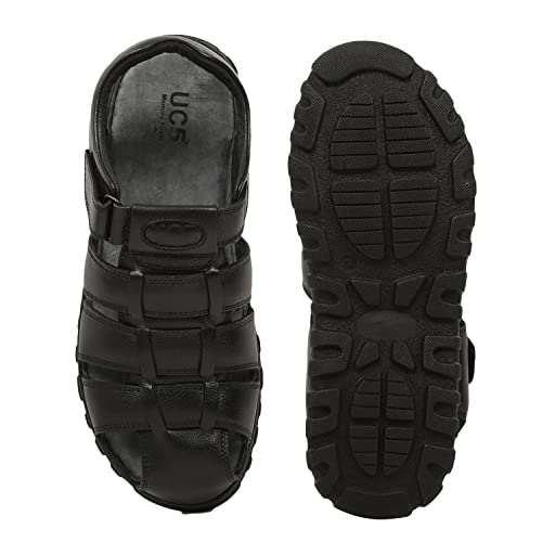Image of Men's Toe Closed Fisherman Sandals with Memory Foam