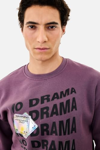 Image of SNITCH Men's Sweatshirt | Oversized Fit with Trendy Graphic Print & Drop Shoulders | Premium Cotton Polyester Blend Fleece for Stylish Casual Wear & Winter Wear |