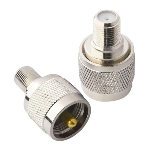 Adaptador PL259 UHF a F hembra coaxial pack 2