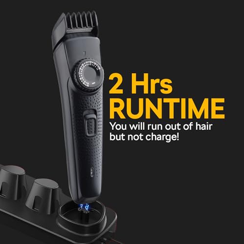 Image of Mr Light Rechargeable Beard & Hair Trimmer- Hard Alloy Steel & SS Blade, 600 mAh Li-ion Battery, USB Type-C Charging, 20 Adjustable Guides, Powerful motor with charge Indicator - MR6034
