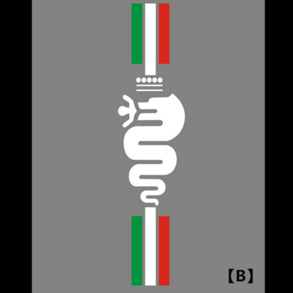 Autocollant d'insigne d'emblème de Coffre arrière de calandre de Voiture de 74MM pour Alfa Romeo Logo Giulia 159 147 156 Stelvio Giulietta Mito Accessoires de Voiture,D Style