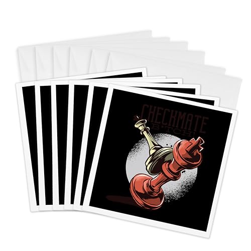 Cartes de vœux damier 3dRose Gc_307218_1 pour écrire un message unique
