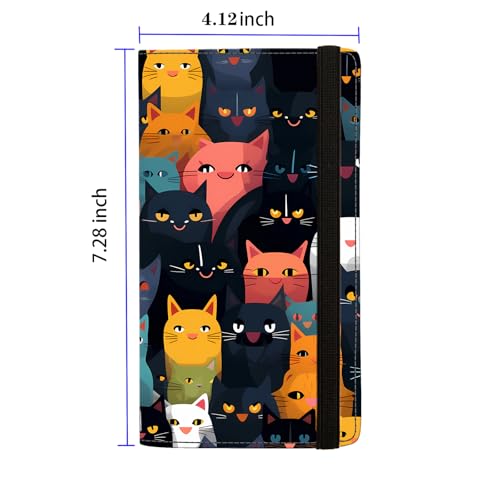 Image of checkbook cover,Checkbook Cover for Duplicate Checks,RFID Checkbook Register Cute Wallet women Men Credit Card Holder (Colorful Cat)