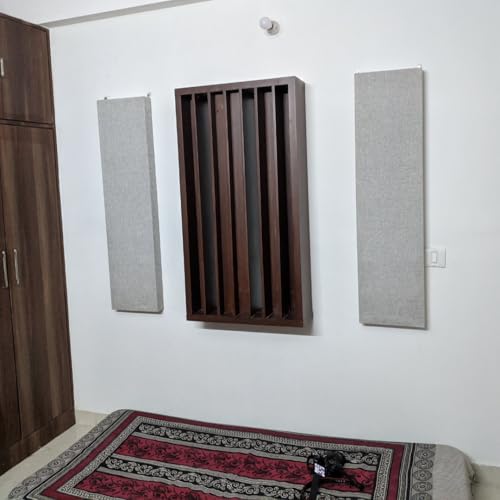 Image of Timber Acoustics QRD Sound Diffusers | Pine-wood | 484-2260 Hz | Acoustic Room Treatment (2' x 4' x 5'', Black)