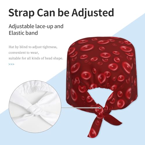 Image of Surgical Caps Men Women, Scrub Cap with Sweatband Adjustable
