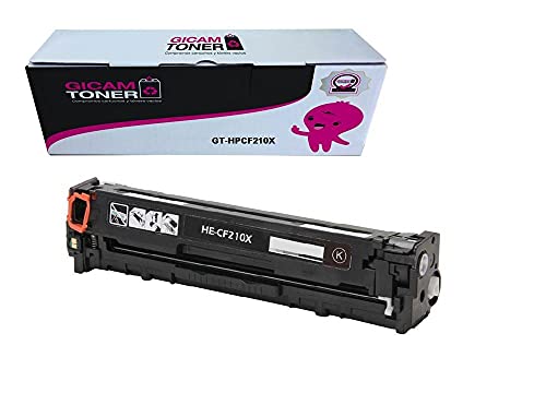 GICAM Toner CF210X Tóner Compatible con HP CF210X . Alto Rendimiento Válido para Impresoras:LaserJet Pro 200 Color MFP M276 / r MFP M276n / MFP M276nw / r M251 / M251n / M251nw