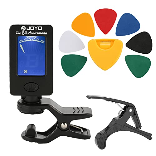 ERYUE Tuner, Trousse à Outils accordeur Capo Porte-plectre 7 Choix d’accessoires pour Guitare - Les Beatles, Paul McCartney, John Lennon, RIngo Starr, George Harrison ERYUE Tuner, Trousse à Outils accordeur Capo Porte-plectre 7 Choix d'accessoires pour Guitare