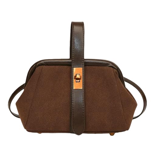 Gyios Bolso de Mano Mujer Bolsos Hombro Y Bandolera Retro Moda, Diseño Único, Viaje para Mujer-Cafe