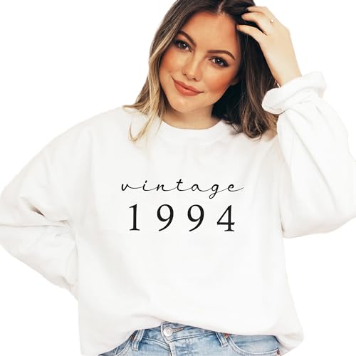 Personalized 30th Birthday Gift, Vintage 1994 Birthday Sweatshirt, Custom Birthday Gifts For Women, 1994 Birth Year, 30 Years Number Shirt, Unisex Crewneck Sweatshirt Sand3