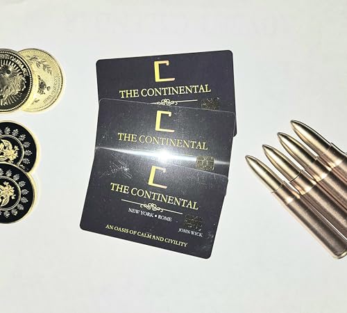 Réplica de cartão chave de hotel continental John Wick - adereço de filme premium colecionável com design de folha dourada, presente para fãs, cosplay (3)
