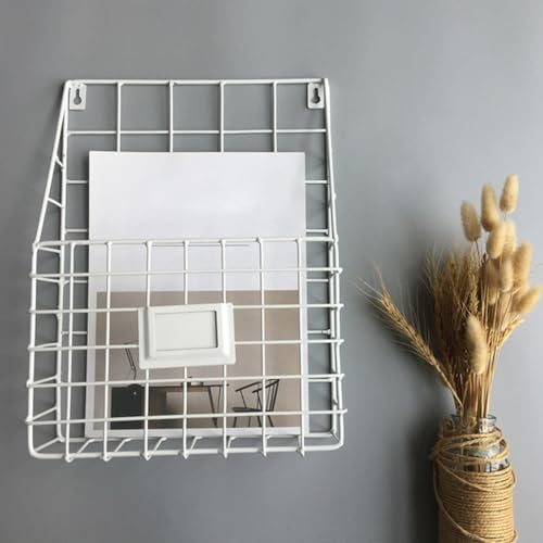 Revistero blanco de hierro KOCKSHION para libros y documentos 6