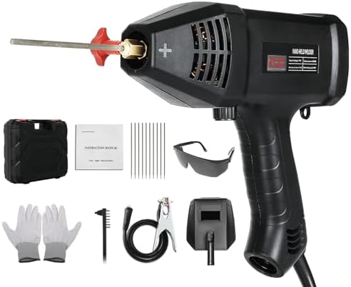 Welding Machine Handheld, Portable Electric Welding Machine, 110V Portable ARC Welding with IGBT Inverter 6 Variable Current Adjustment for 1/16"-1/8" Welding Rod