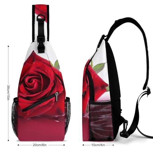 Mochila de hombro blanca tipo sling para senderismo miniatura 2