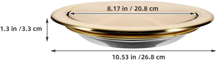 PRETYZOOM Recessed Trash Bin Lid: Stainless Steel Swing Flap for Countertop Garbage Disposal - Swing Lid Round for Kitchen Counters Hotel Bathrooms Restaurant