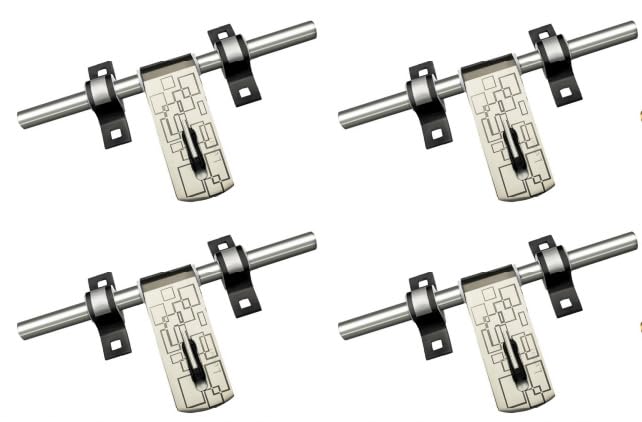 legal super industries Aldrop Stainless Steel Glossy Door Aldrop for Main Door, Latches for Door, Antique Finish (4PCS A-428 Black Glossy Antique)-image-13