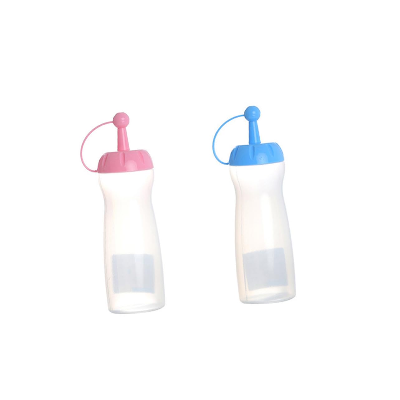 FUNOMOCYA 2pcs Reusable Squeeze Bottles for Condiments Salad Dressing and Sauces Lightweight Portable Dispenser for Ketchup Honey and Bbq Sauce for Kitchen and Picnics Random Color