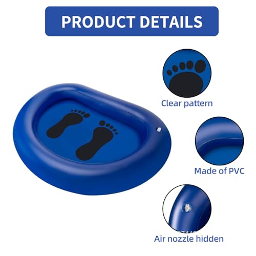 Aufblasbares Pool-Fußbad – Spa-Fußbecken, PVC, aufblasbares Fußbecken, Fußreinigungsbecken, saubere Sohle, Kies, Grasschnittmatte, Blau