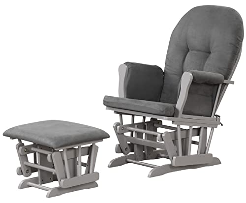 Image of Angel Line Grayson Glider and Ottoman, Gray, Dark Gray