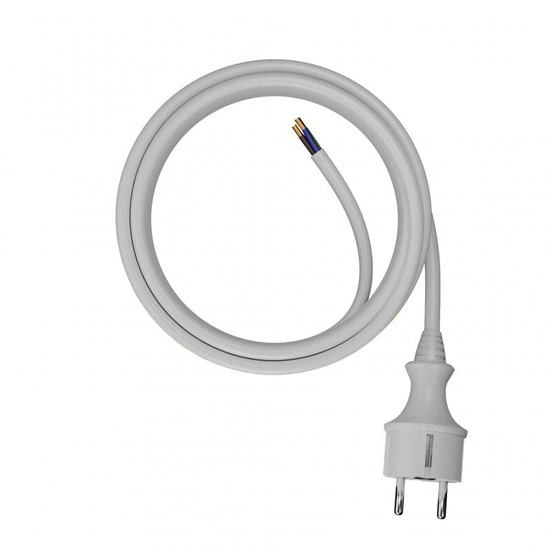 AWTOOLS CAVO CON SPINA 1,5 m 2 x 1,0 BIANCO H05VV-F