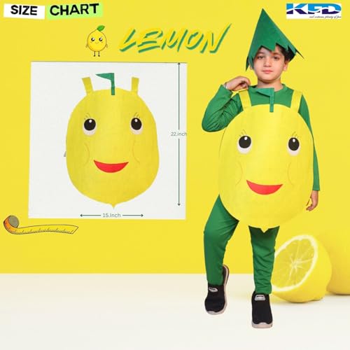 Image of Kaku Fancy Dresses Fruit and Vegetable Costume Paper Cutout with Cap For Kids | Healthy Food Costume For Boys & Girls (Tracksuit Not Included)