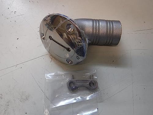 Sea Dog Line Deck Fill Angled Waste 1 1/2" Hose Investment Cast 316 Stainless Steel