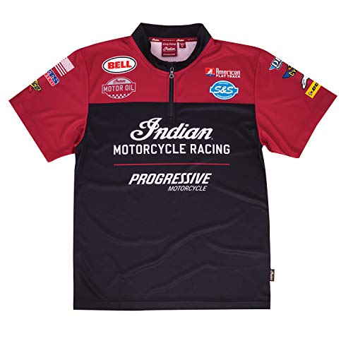 Indian Motorcycle Men's Flat Track Racing T-Shirt, Black - 3XL
