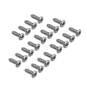 Musiclily Pro Verzonken Gitaar Slagplaat Schroeven voor Epiphone 3x12mm, Nikkel (20 Stuks)