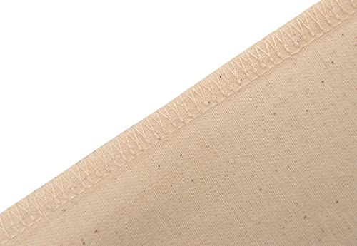 POLHIM® Unbedruckte Stoffbeutel 38x42 cm 220g/m2 - Vielseitige, langlebige Baumwolltasche als Handtasche und Tragetasche. Nachhaltige Stofftasche für jeden Anlass. (Natur)