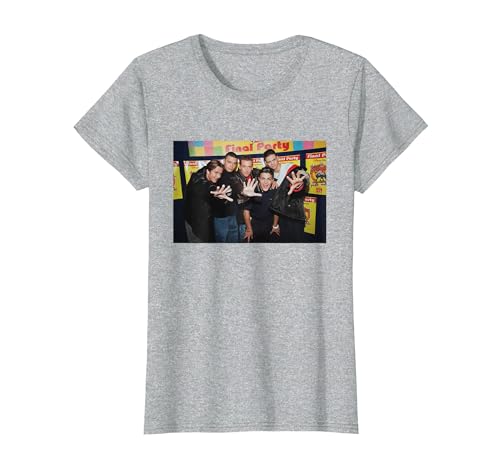 Five Boy Band at Kids Awards 1998 Pop Group T-Shirt, Women, Heather Grey, Large