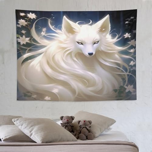 Tapisserie renard décoration murale grand format pour cacher un mur blanc