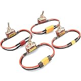 プラグ電源 大電流 高負荷 スイッチ XT 30/XT 60/XT 90/T 電動自転車RC航空機ESCモータ接続アダプタ用 スイッチング電源 12 AWG 1 本入 (XT90)