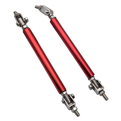 Serve4u*2018 Adjustable Bumper Lip Splitter Support Rods – Pair Red 15cm Stainless Steel (Universal)