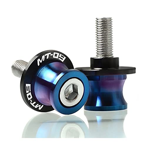 Bobines M6 bleu anodisé de haute précision pour bras MT-09 FZ09