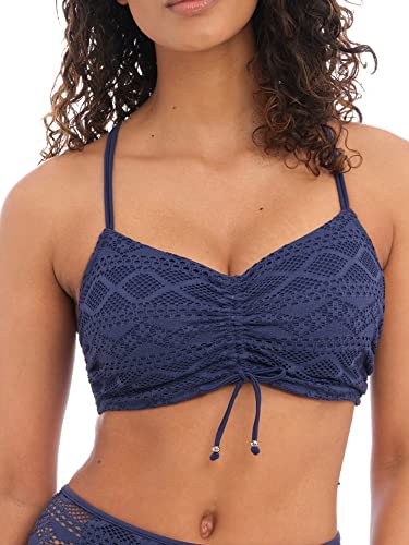 Freya Sundance Bralette Bikini Top, 36G, Denim