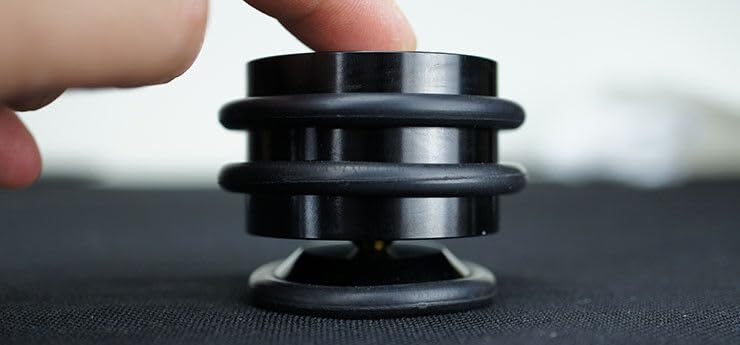 Generic 4pcs 43mm Aluminium Speaker Spike+Pad Base Amplifier Isolation Stand Feet #Black
