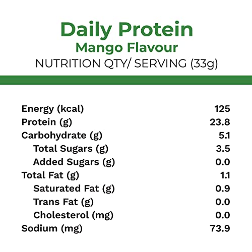 Image of foodstrong Whey Protein Powder,Grass-Fed,100% Whey,Daily Protein Almond Chocolate&Mango Flavour,25G Protein,With Turmeric,Green Tea,Ashwagandha&Digestive Enzymes,32 Sachets,1 Kg,(Pack Of 2)