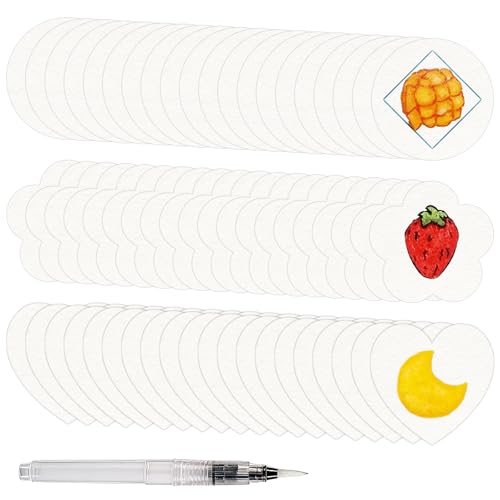 Bqkroa 61 pièces Magic Puffy Paint : Kit de peinture texturée en mousse magique, kit de peinture texture 3D magique avec 60 ronds, en forme de fleur et en...