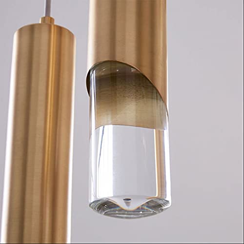 Lustre LED réglable au design moderne simple tête en verre pour décoration