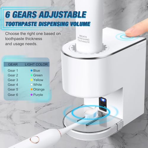 image for Monstake Automatic Toothpaste Dispenser Wall Mounted: White Electric 6