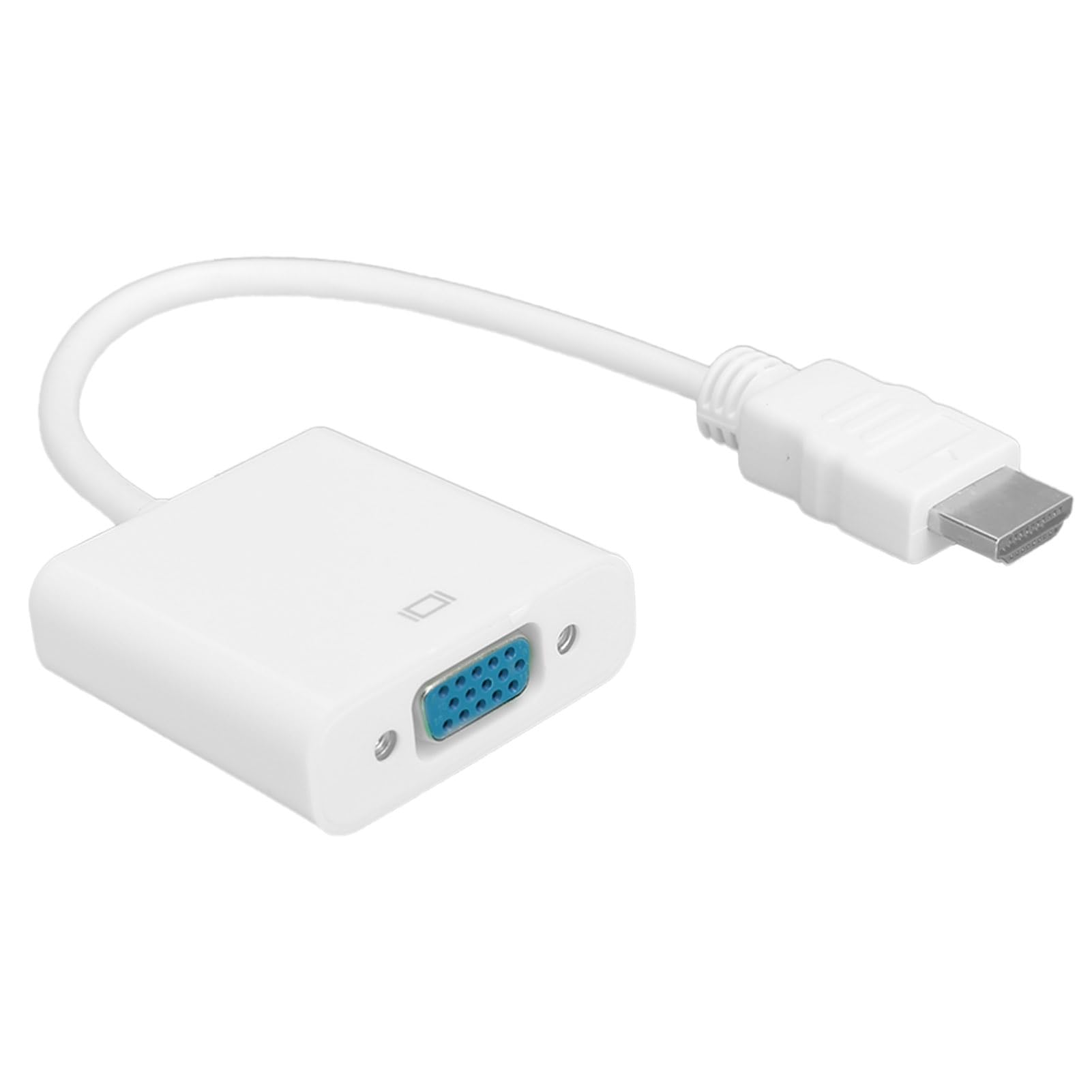 Adapter VGA na HDMI, Interfejs Multimedialny HD na Konwerter Adaptera VGA do Komputera Monitor do Laptopa Projektor (Biały)
