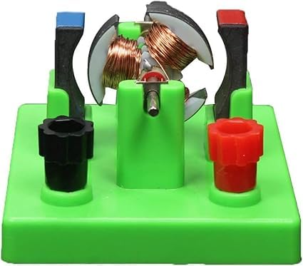 1Pc Green DIY DC Electrical Motor Assemble KIT - STEM Science Lab Educational Physics Learning Experiment Ornaments for Electrical Motor Light in
