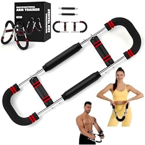 Twister Arm Trainer, 40-100lb Adjustable Chest Workout Equipment Power Twist Arm Trainer, Forearm Strengthener, Portable Spring Resistance for Home Fitness