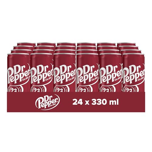 Dr Pepper Original Refresco de Cola, Bebida Refrescante - Lata, Pack 24 x 33 cl