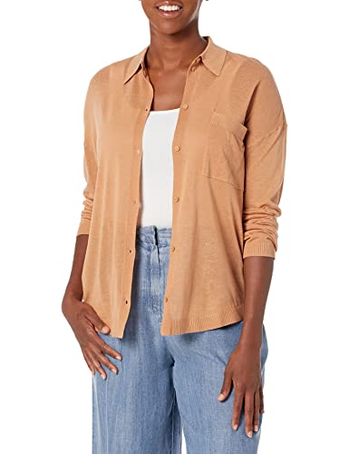 Image of Armani Exchange Women's Knitted Linen Sheer Cardigan