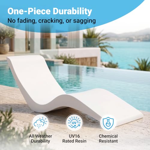Image of Aqua Outdoors Pool Lounge Chairs, Pool Chairs for in Pool, 9-in Water Depth