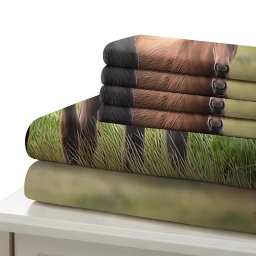 Housse de couette courses hippiques 200x200 parure lit microfibre - 7