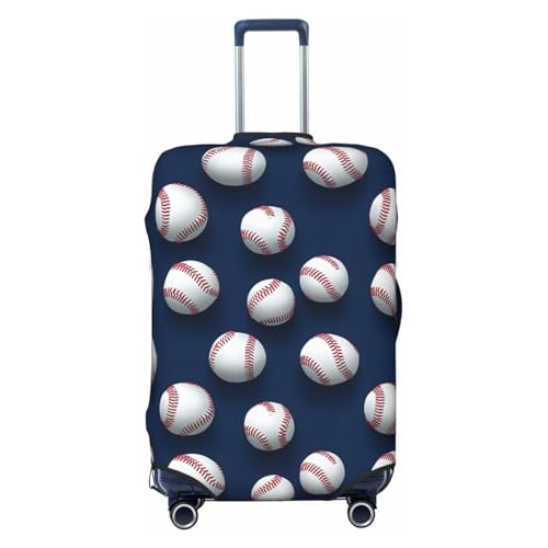 Luggage Cover Protector - Modern Baseball White Print Fit 18-21 Inch Suitcase Covers for Luggage